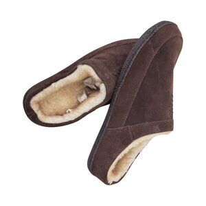 Suede Mule Slipper, Brown